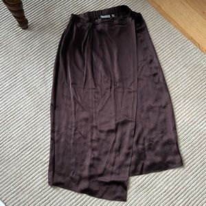 Vince brown silk skirt size S